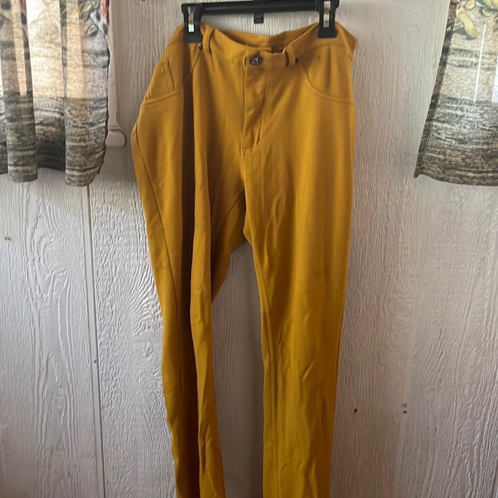 Plus size mustard color pants